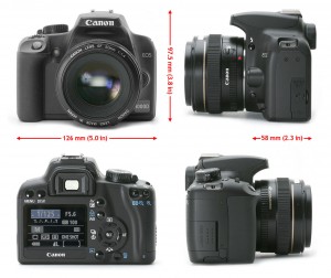 Canon EOS 1000D Dimension