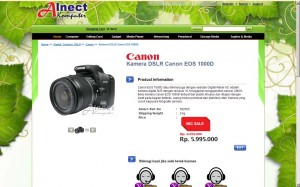 Harga Spesial Canon EOS 1000D @ Alnect Komputer